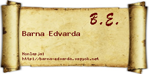 Barna Edvarda névjegykártya